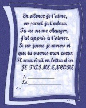 je pense a toi mon amour