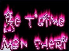 je t'aime mon cheri