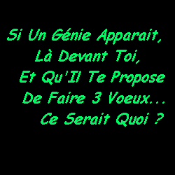 si un genie aparait devant moi